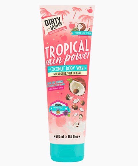 Dirty Works Tropical Rain Power Coconut Body Wash
