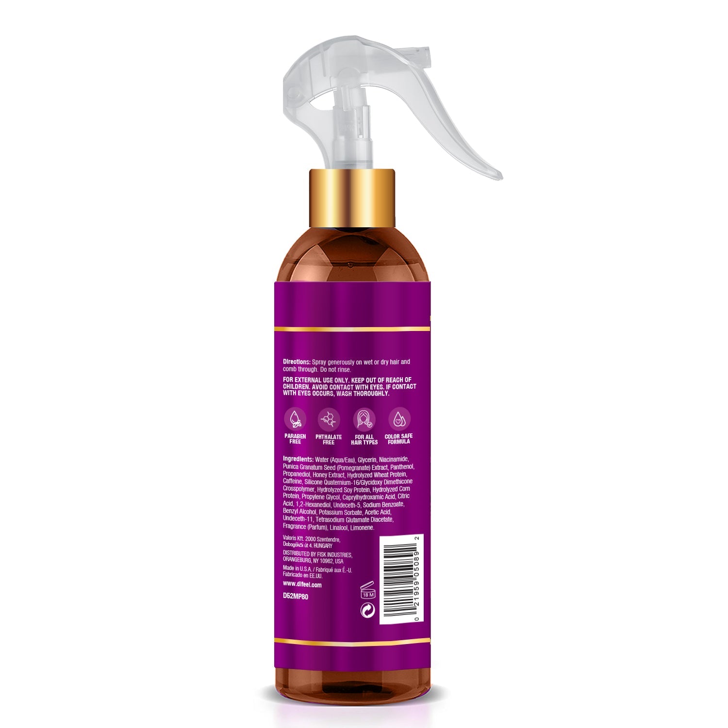 Difeel Pomegranate And Manuka Honey Leave In Conditioning Spray 237ml