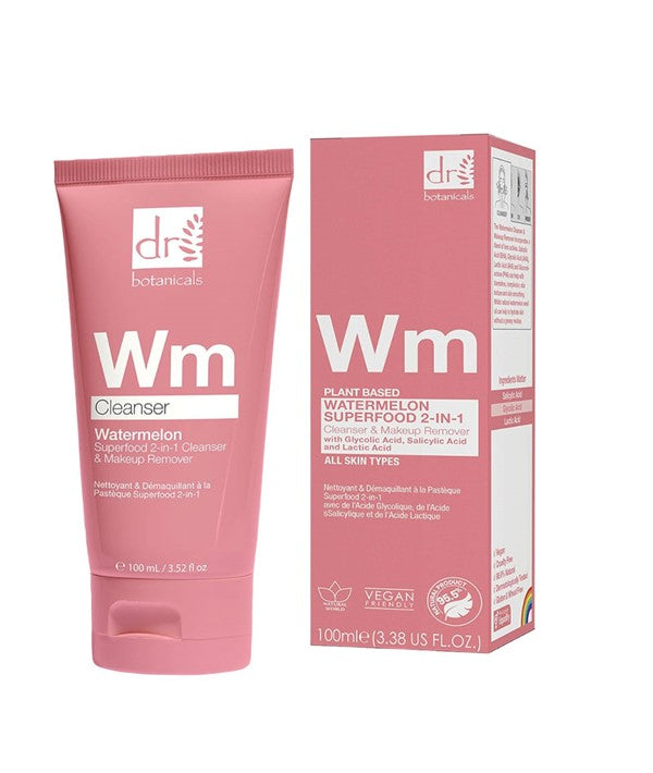 Dr Botanicals Wm Plant Based Watermelon Superfood 2 In 1 Cleanser & Makeup Remover