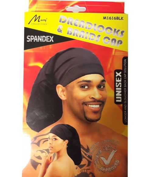 Murry Collection Stretchable Dread Locks And Braids Cap M1616BLK