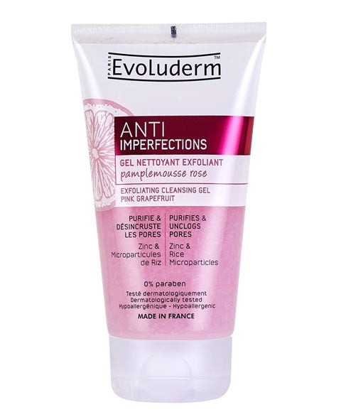 Evoluderm Anti Imperfections Exfoliating Cleansing Gel With Pink Grapefruit