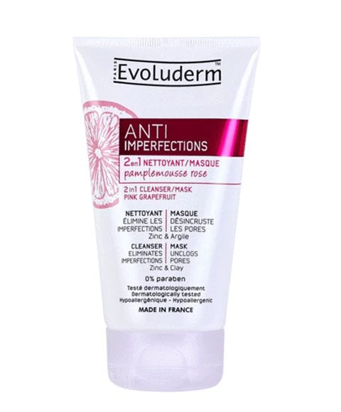 Evoluderm Anti Imperfections 2 In 1 Cleanser Mask With Pink Grapefruit
