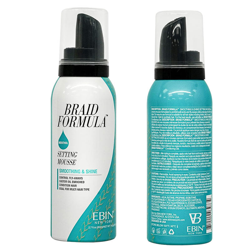 EBIN New York Braid Formula Menthol Setting Mousse Smoothing And Shine