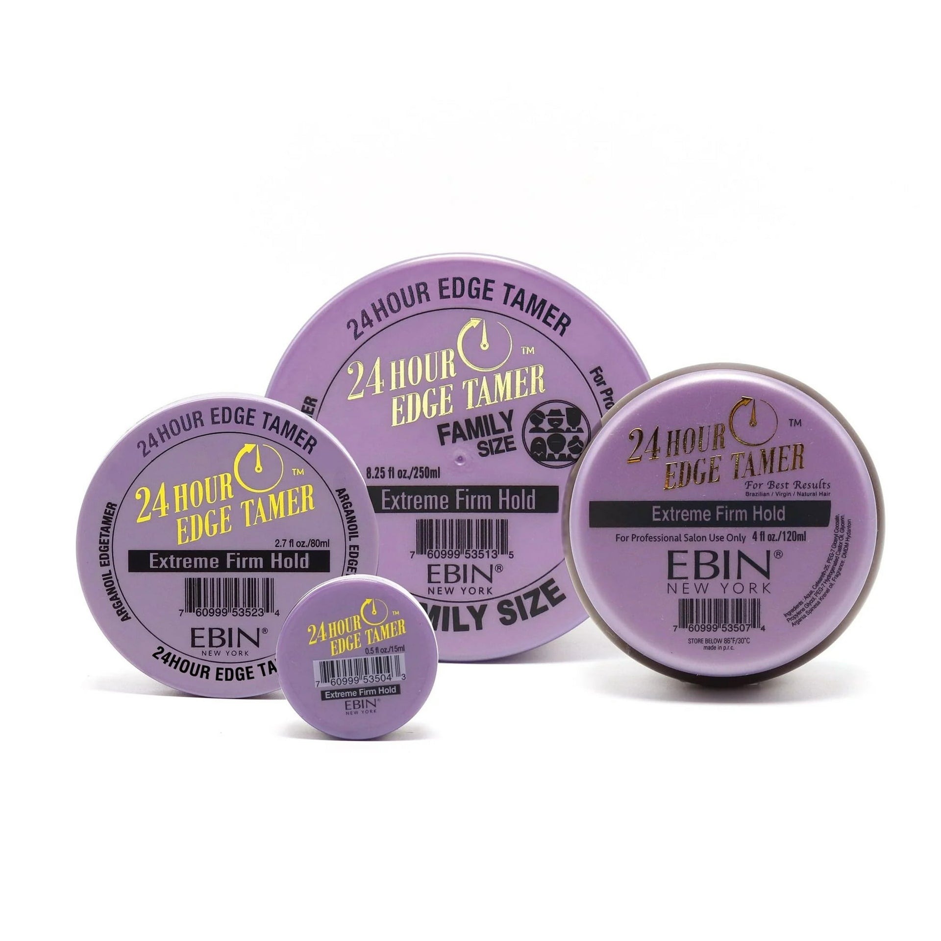 EBIN 24 Hour Argan Oil Extreme Firm Hold Edge Tamer 80ml , 120ml / 250ml