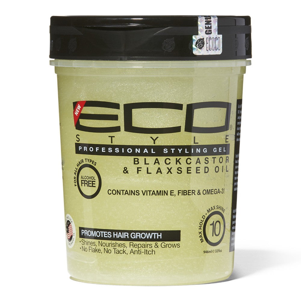 Ecoco Eco Style Black Castor Oil And Flax Seed Oil Styling Gel