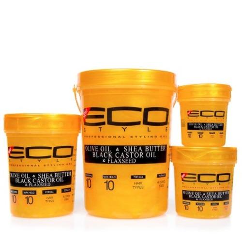 Eco Style Gel - Olive Oil & Shea Butter Black Castor Oil And Flaxseed Gel - All Sizes