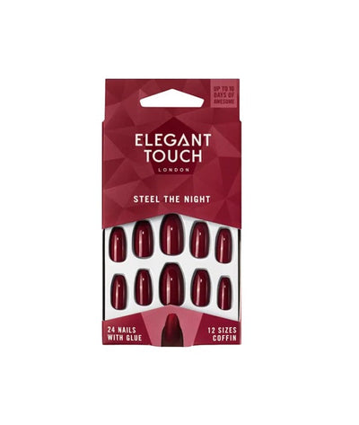 Elegant Touch Steel The Night Nail With Glue 24 Nails