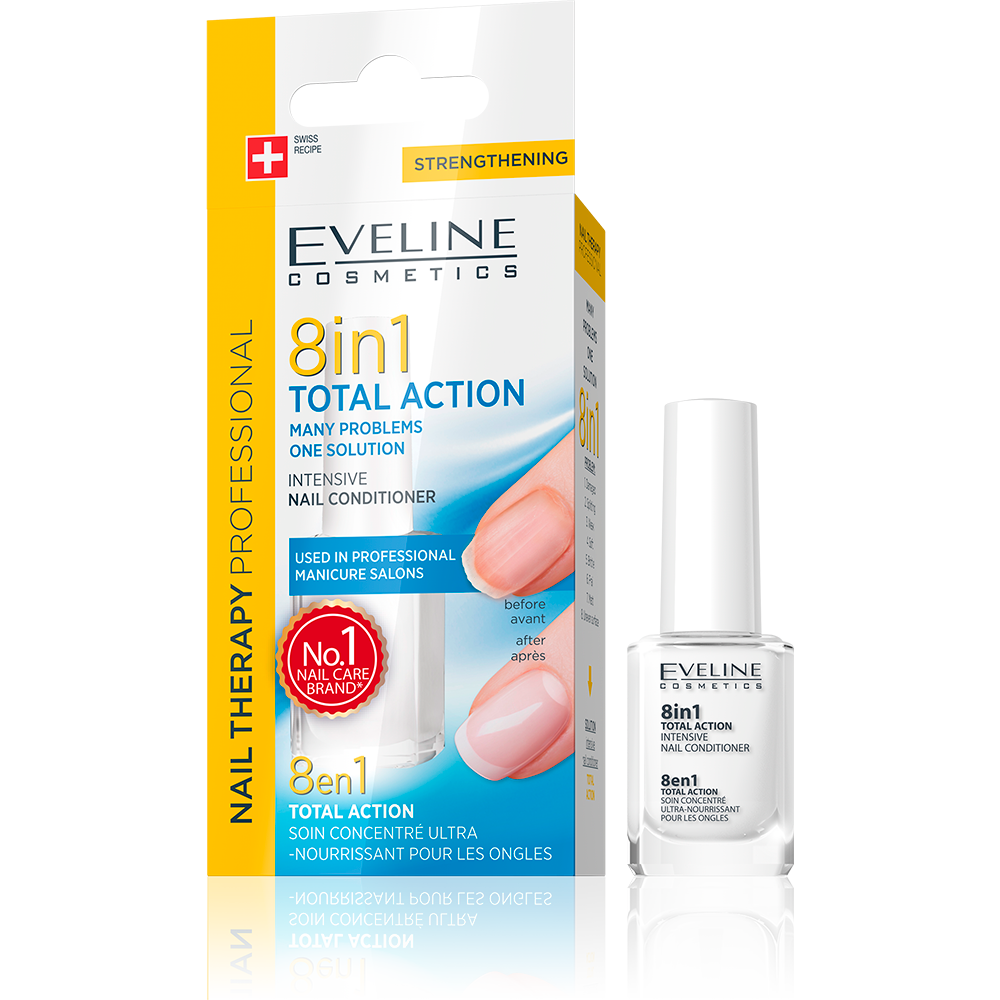 Eveline Therapy Professional 8In1 Total Action Intensive Nail Conditioner 12ml