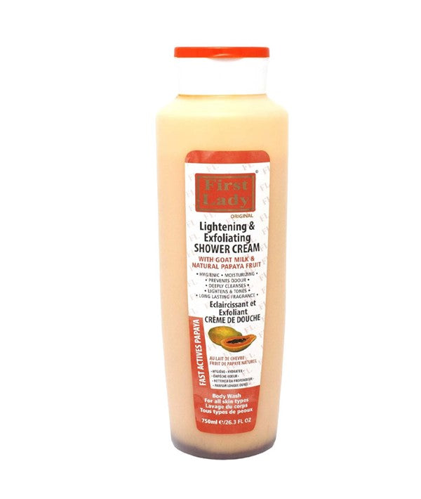 Firstlady First Lady - Papaya Skin Lightening Exfoliating Shower Cream