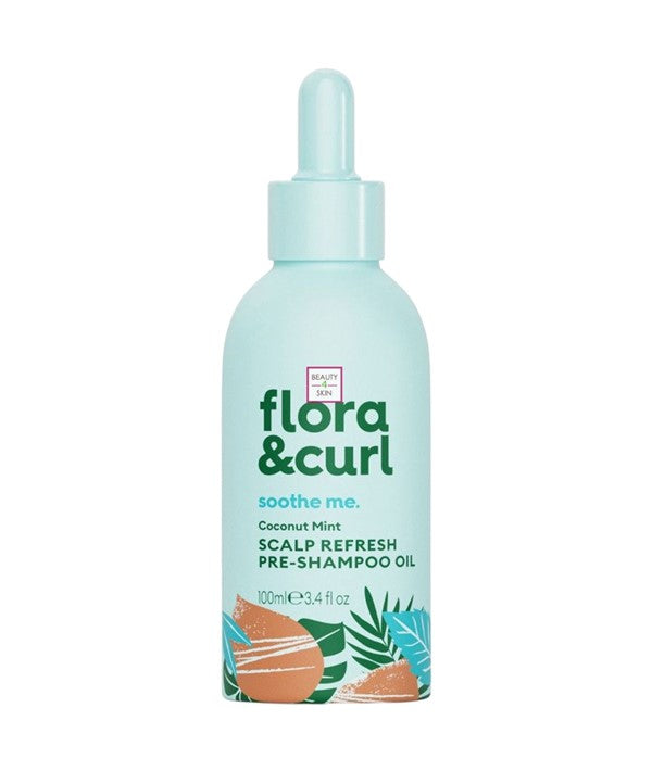 Flora And Curl Soothe Me Coconut Mint Scalp Refresh Pre Shampoo Oil