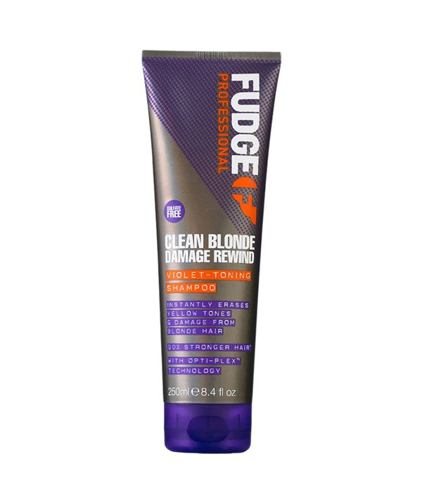 Fudge Clean Blonde Sulfate Free Damage Rewind Violet Toning Shampoo