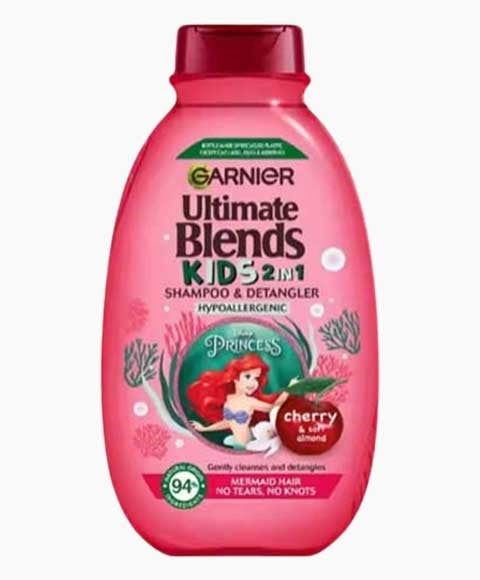 Garnier  Ultimate Blends Kids 2In1 Cherry And Soft Almond Shampoo And Detangler
