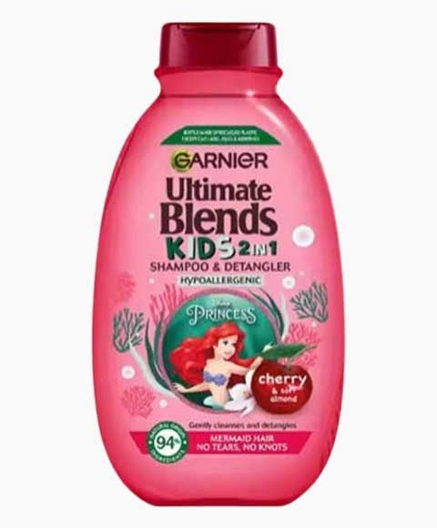 Garnier Ultimate Blends Kids 2In1 Cherry And Soft Almond Shampoo And Detangler