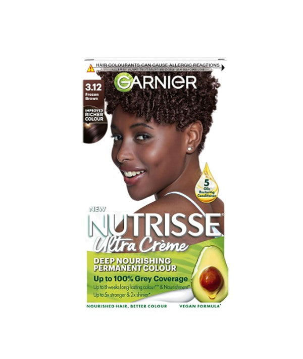 Garnier Nutrisse Creme Permanent Nourishing Hair Color 3.12 Frozen Brown