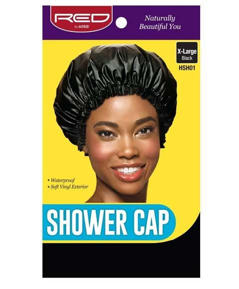 Red By Kiss Waterproof Shower Cap Black HSH01