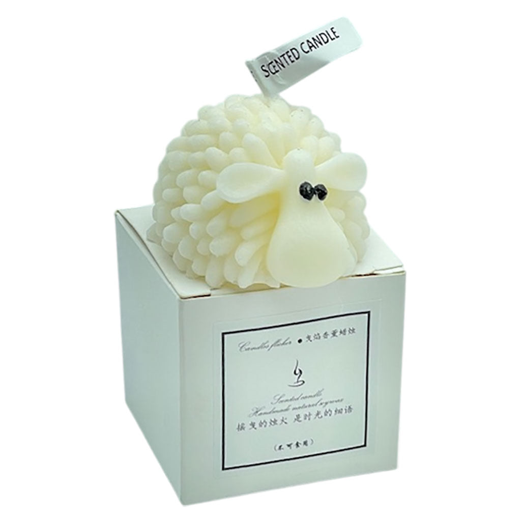 GOOD LUCK Handmade Sheep Shape Natural Soywax Scented Candle