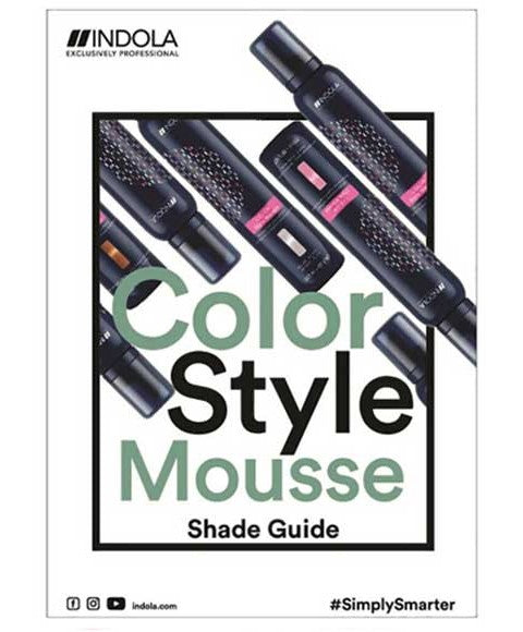Indola Exclusively Professional  Color Style Mousse Shade Guide