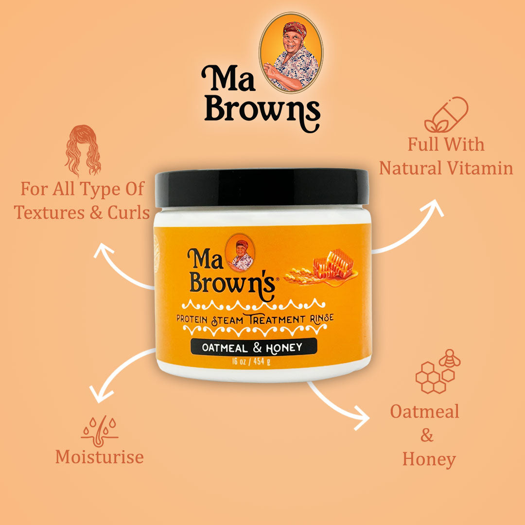 Ma Browns Protein Steam Treatment Rinse With Oatmeal And Honey - 454g