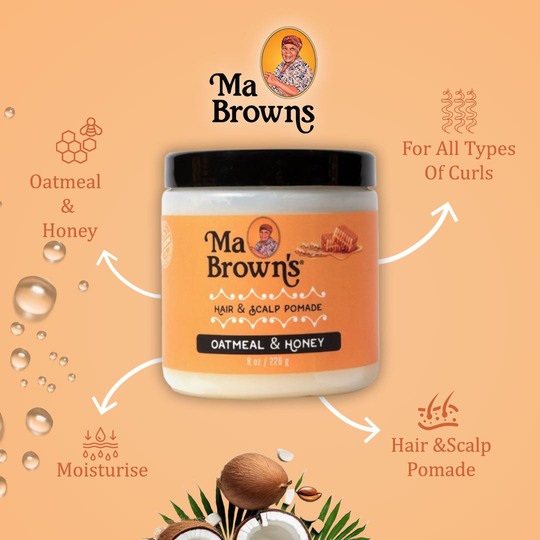 Ma Browns Hair And Scalp Pomade With Oatmeal And Honey - 226g