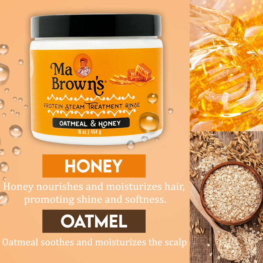 Ma Browns Protein Steam Treatment Rinse With Oatmeal And Honey - 454g
