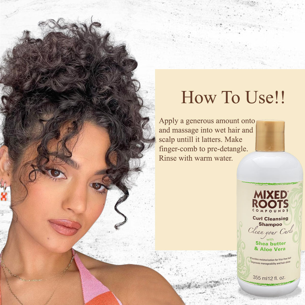 Mixed Roots Compounds Curls Cleansing Shampoo 355ml Shea Butter & Aloe Vera