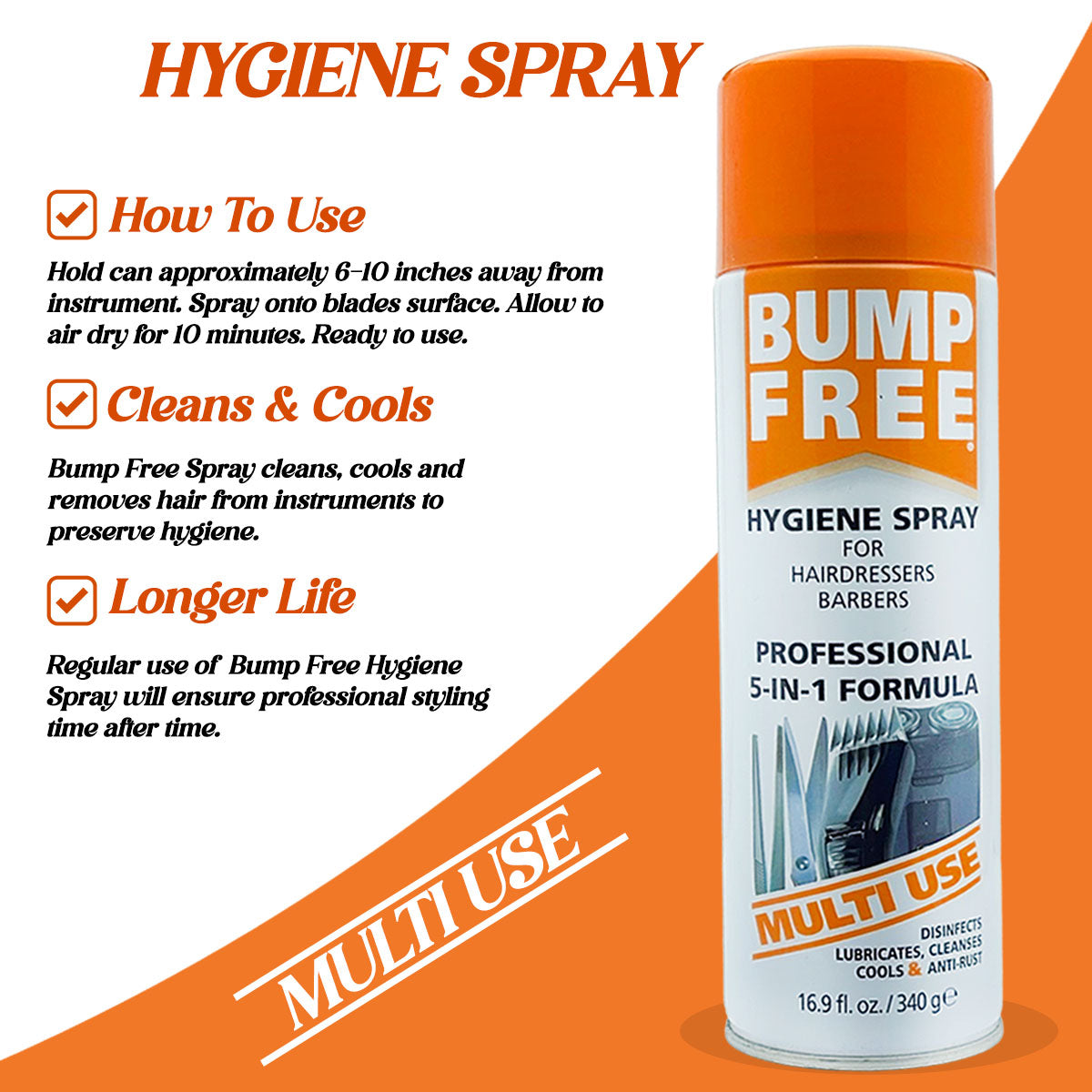 Bump Free Hygienic Clipper Spray 100ml / 500ml