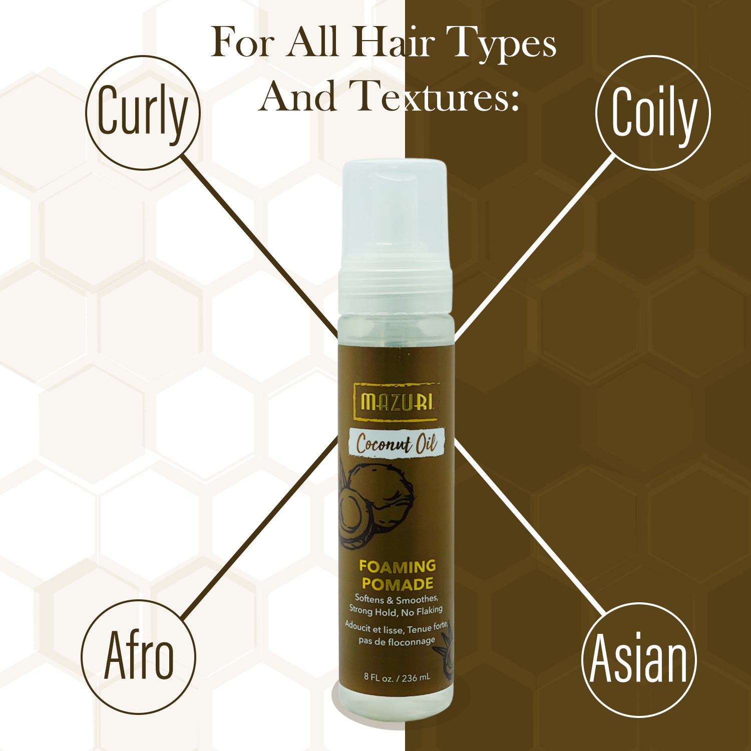 Mazuri Coconut Oil Foaming Pomade 236ml