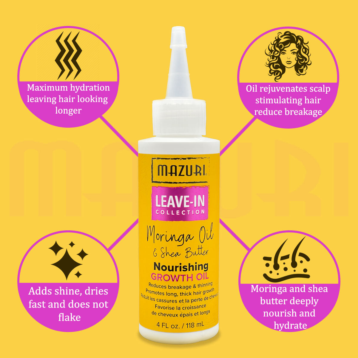 Mazuri Leave In Collection Nourishing Growth Oil 118ml