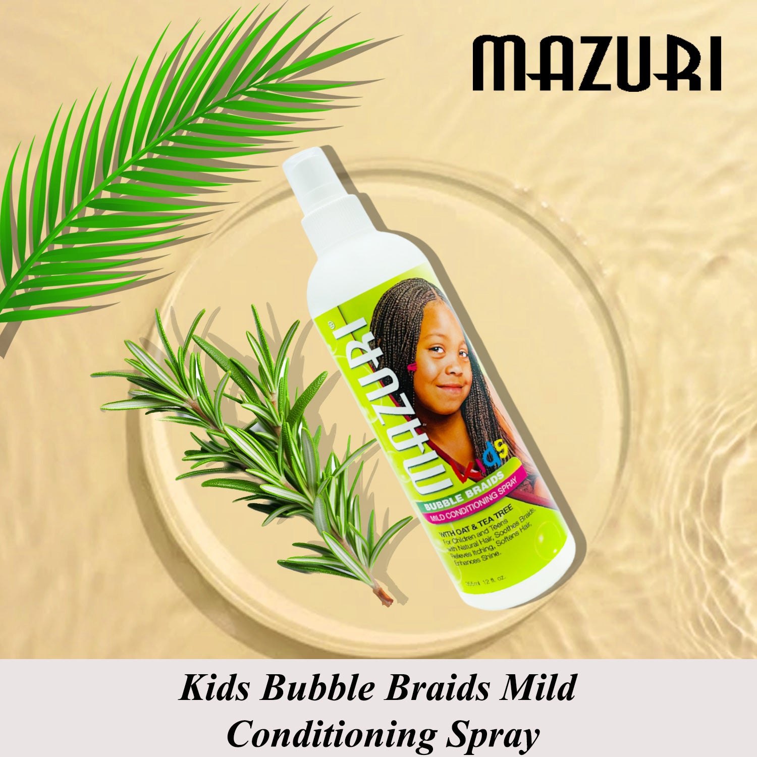 Mazuri Kids Bubble Braids Mild Conditioning Spray 355ml