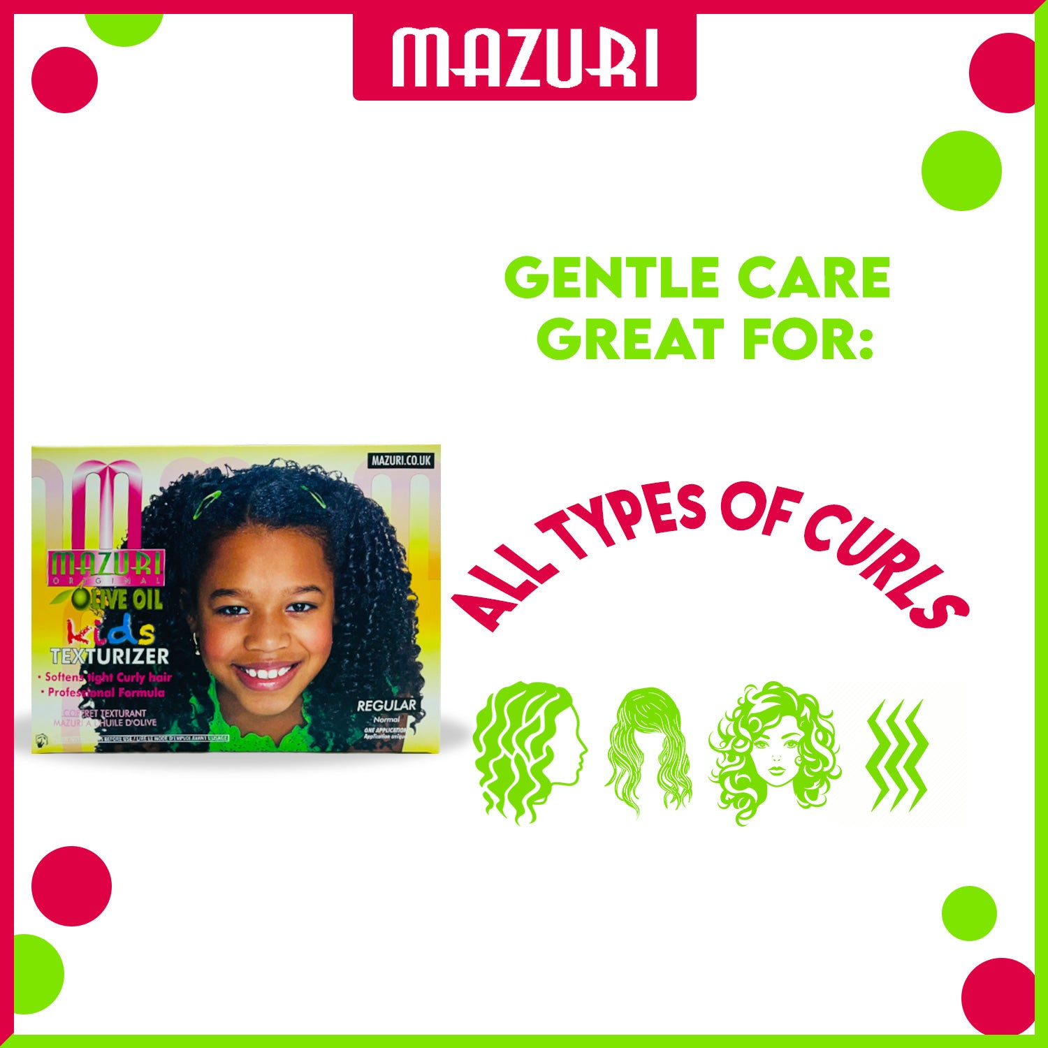 Mazuri Kids Olive Oil Texturizer 1 Application Regular - Afro Hair Boutique