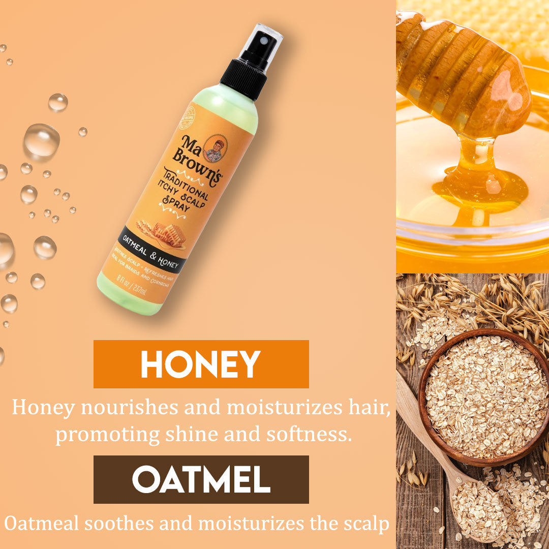 Ma Browns Traditional Itchy Scalp Spray With Oatmeal And Honey - 237ml