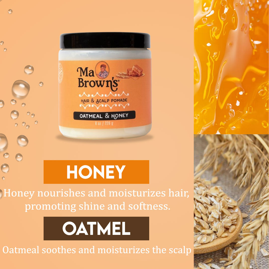 Ma Browns Hair And Scalp Pomade With Oatmeal And Honey - 226g