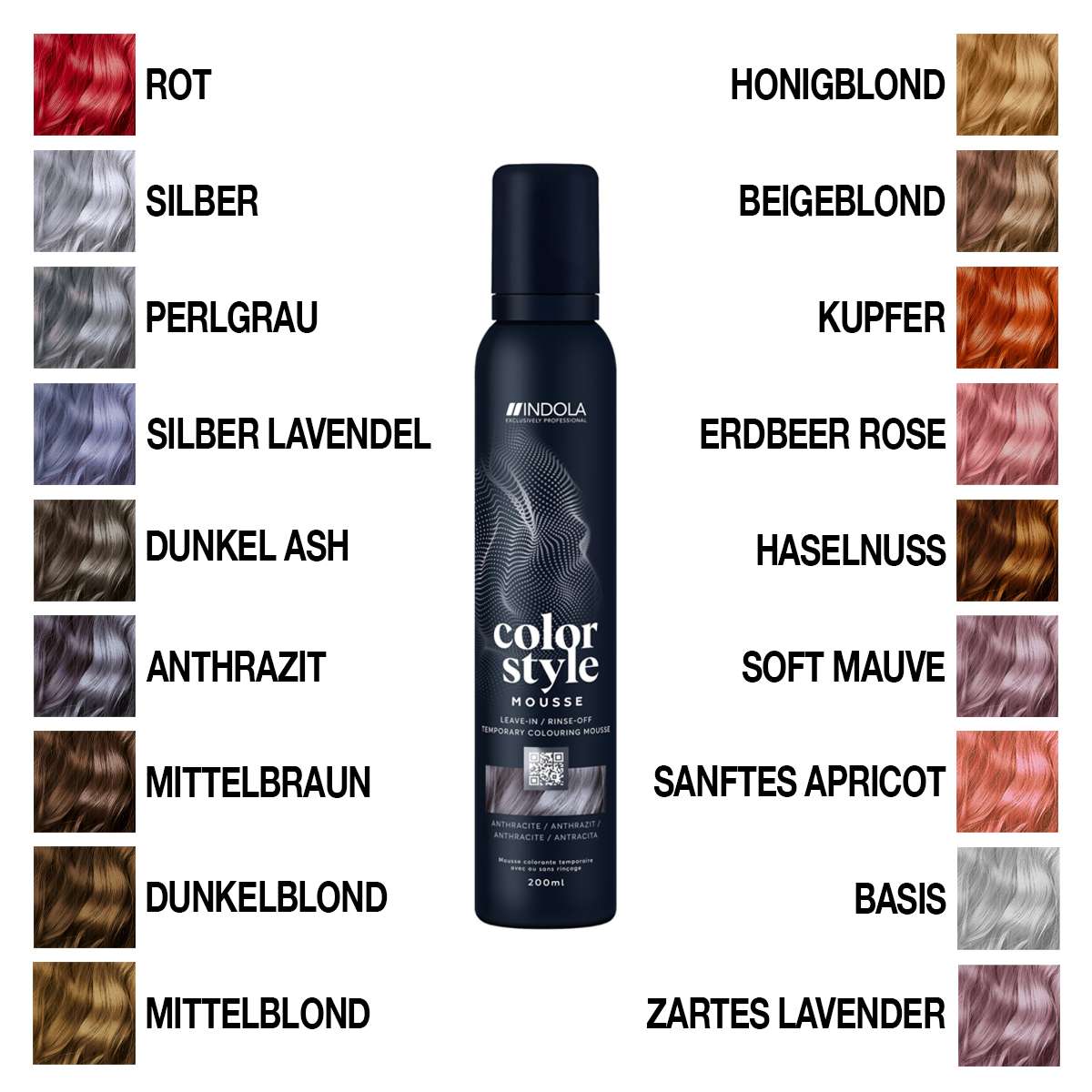 Indola Exclusively Professional Color Style Temporary Colouring Mousse 200ml