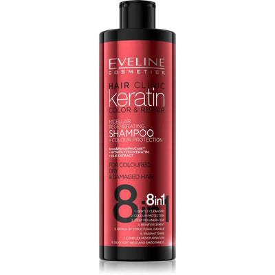 Eveline Hair Clinic Keratin 8 In 1 Micellar Regenerating Shampoo 400ml
