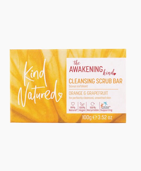 Kind Natured The Awakening Kind Orange Grapefruit Cleansing Scrub Bar
