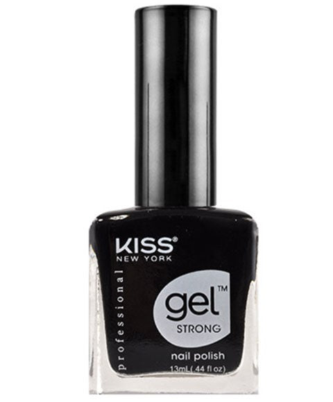 Kiss New York Professional Gel Strong Nail Polish KNP033 Black Hole