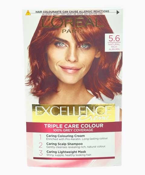 loreal Excellence Creme Triple Care Colour 5.6 Natural Rich Auburn