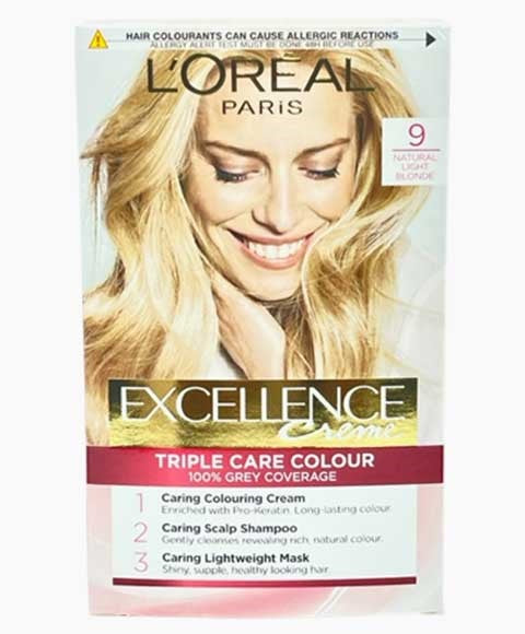 loreal Excellence Creme Triple Care Colour 9 Natural Light Blonde