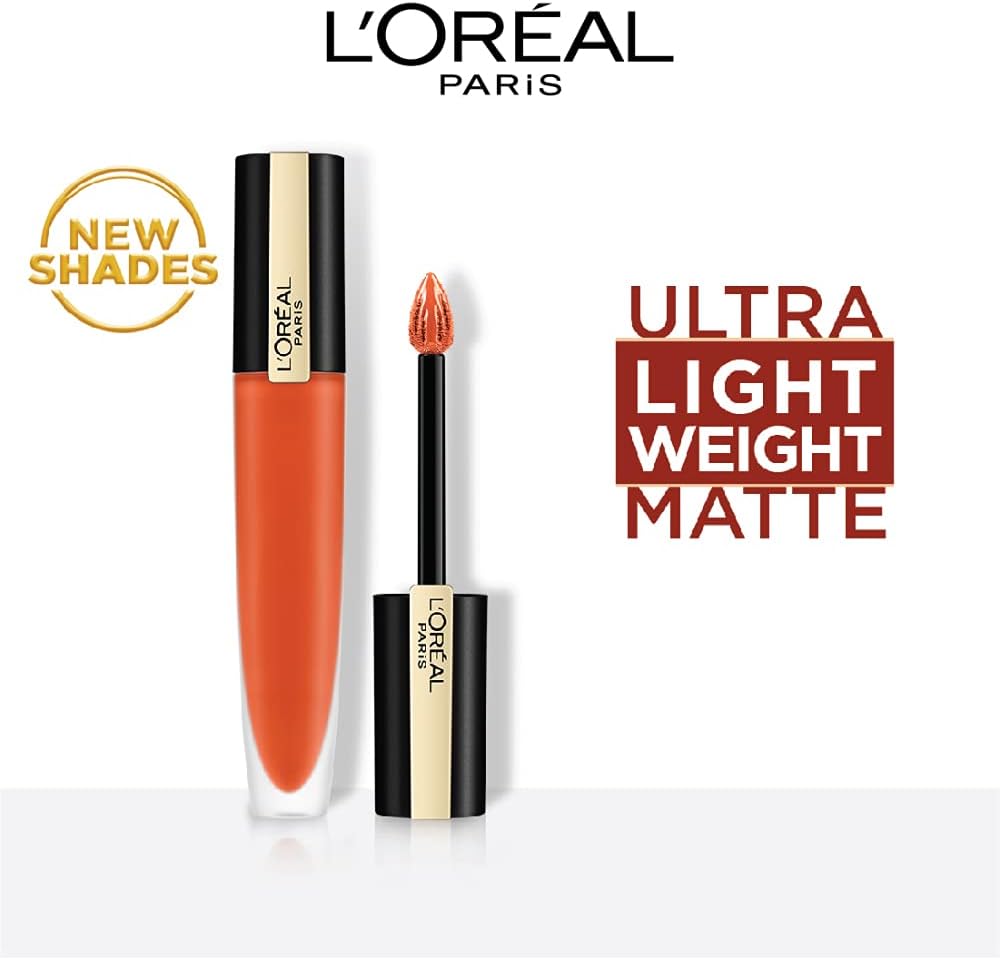Loreal Paris Rouge Signature Matte Liquid Lipstick I Achieve 112