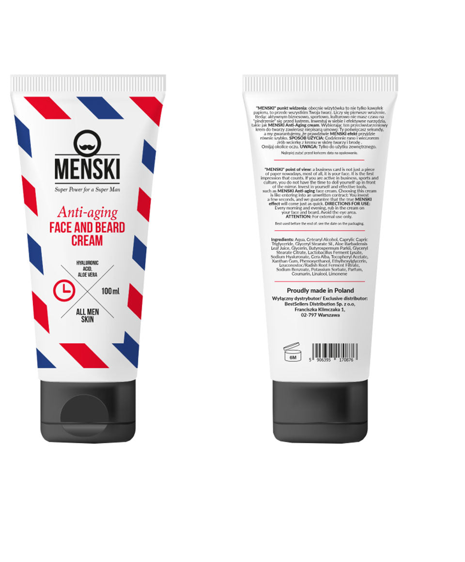Menski Anti Aging Face And Beard Cream 100ml