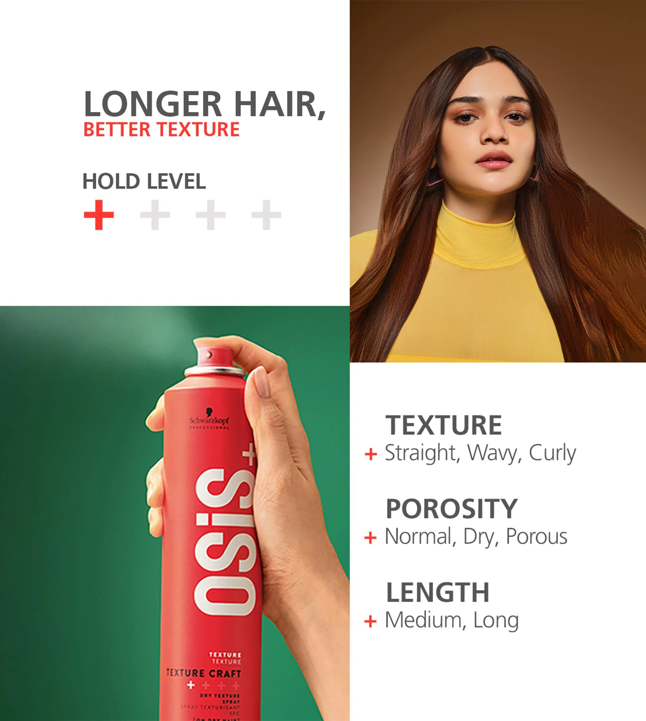 Schwarzkopf Osis Plus Texture Craft Dry Texture Spray - 300ml