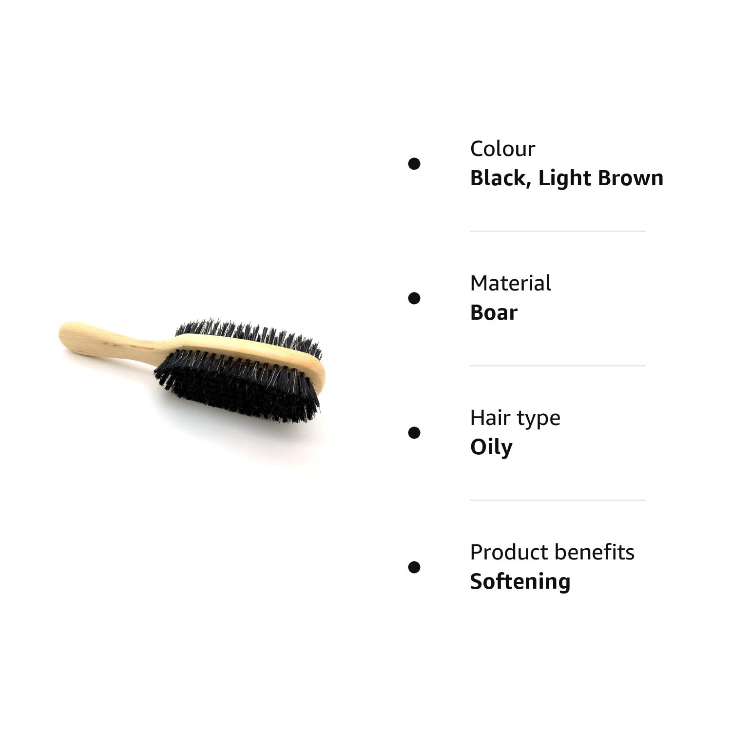 Magic Collection Hard & Soft Double Wave Brush Natural Boar Bristle # 7713