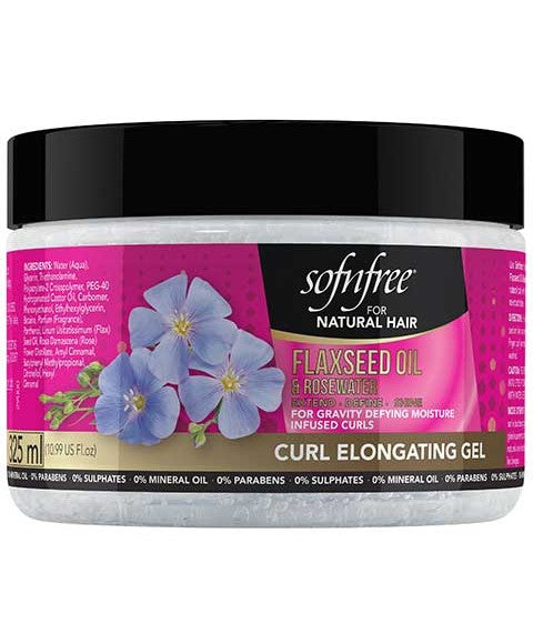 M And M Cosmetics Sof N Free Flaxseed Oil And Rose Water Curl Elongating Gel