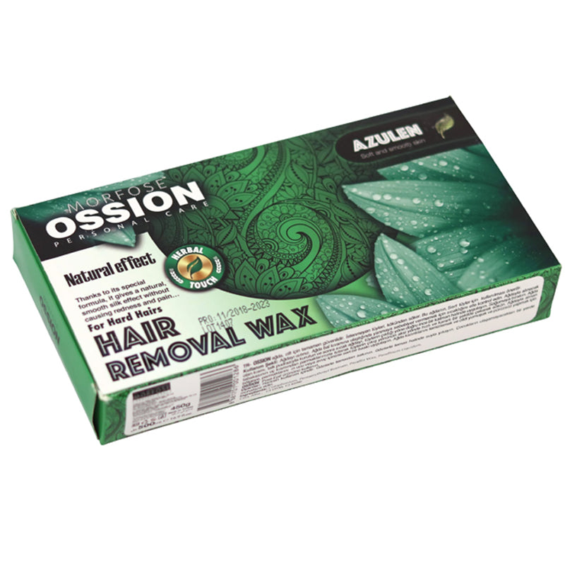 Morfose Ossion Azulen Natural Effect Hair Removal Wax For Hard Hairs 450g