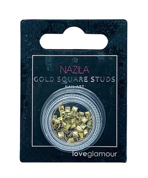 Nazila Nail Art Charm Gold Square Studs