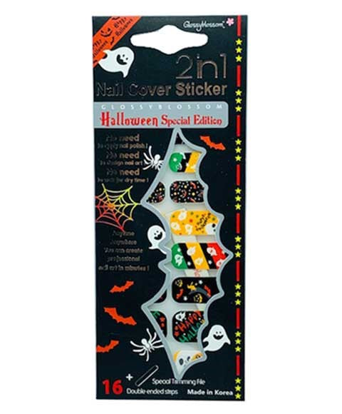 Nazila Glossy Blossom 2 In 1 Nail Cover Halloween Sticker