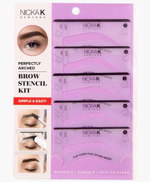 NICKA K Newyork NK Perfectly Arched Brow Stencil Kit