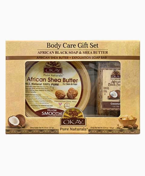 Okay African Black Soap And Shea Butter Gift Set