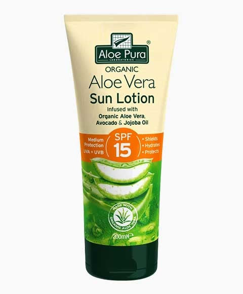 Optima Aloe Pura Organic Aloe Vera Sun Lotion SPF15