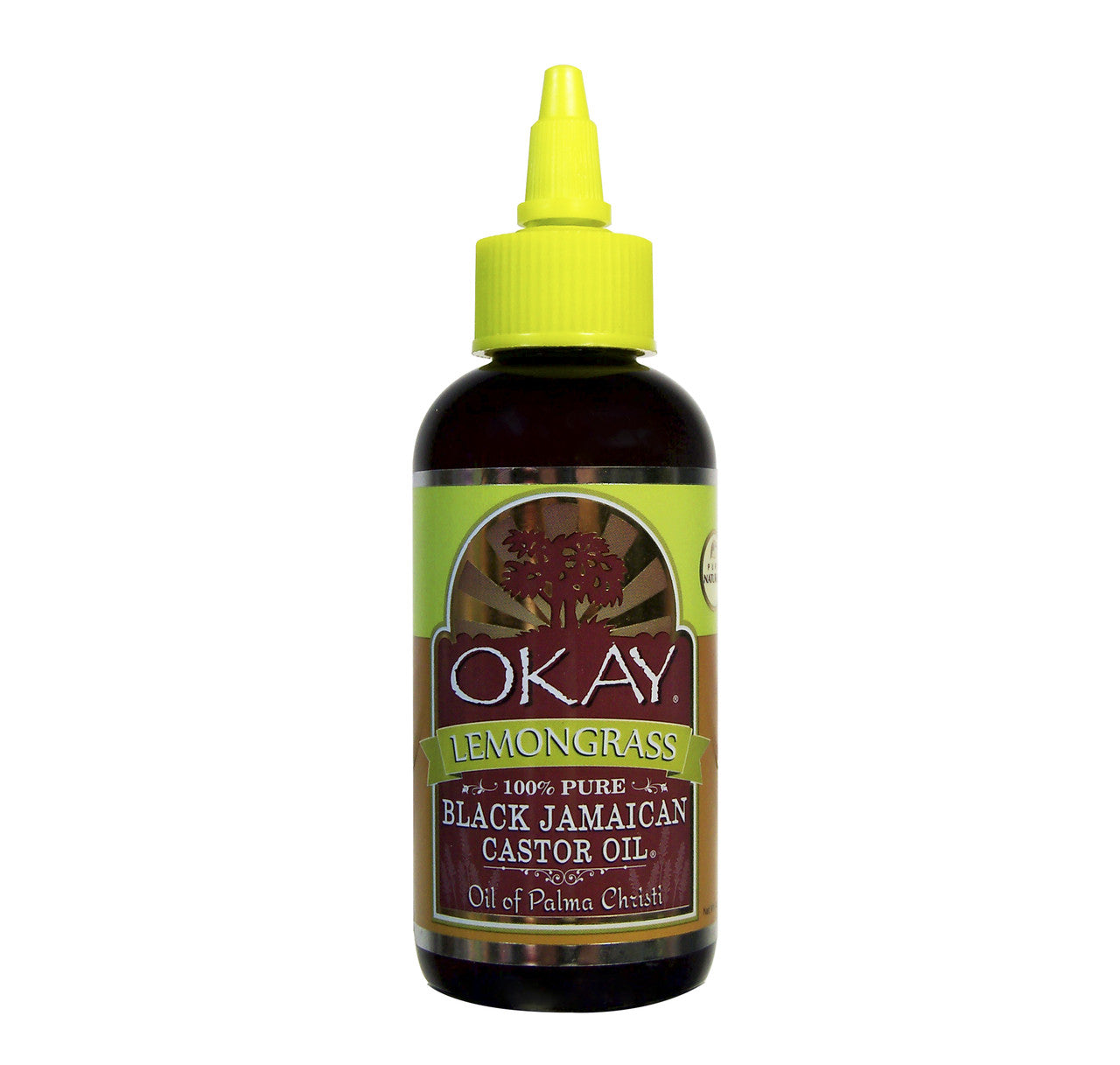 OKAY 100 Percent Pure Black Jamaican Castor Oil With Lemongrass 118ml